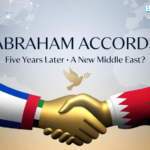 Abraham Accords signing ceremony at the White House on September 15, 2020, with leaders from Israel, UAE, and Bahrain