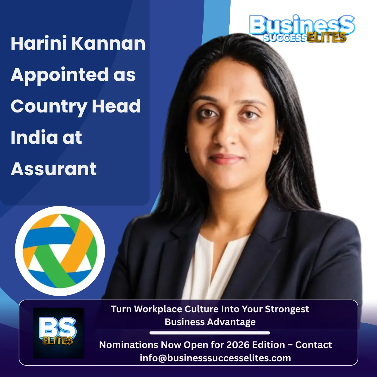 Harini Kannan appointed as Country Head India at Assurant.