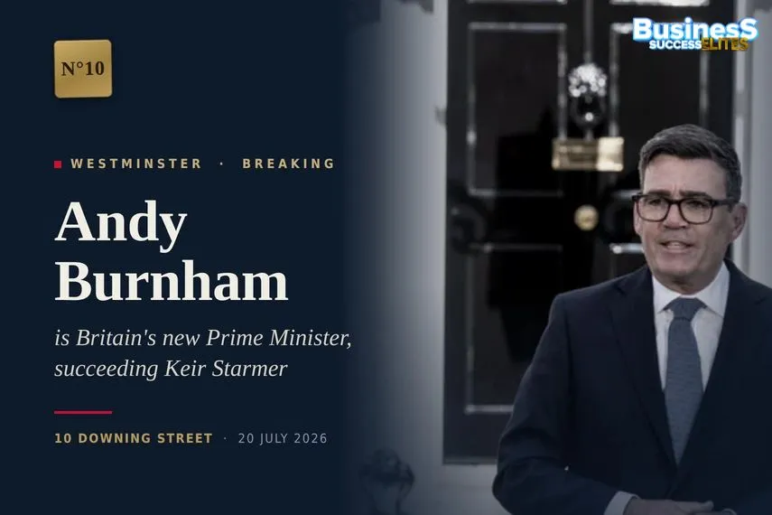 Andy Burnham Becomes UK Prime Minister, Replaces Starmer